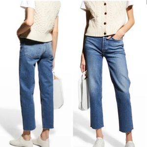 RE/DONE stovepipe jeans 27 waist in stretch denim high rise straight leg denim